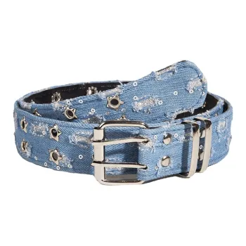 ASTAR HADES Denim Leather Belts Unisex 3 4cm