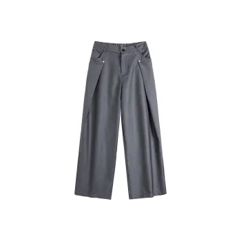 FFOMKE Casual Pants Unisex Gray