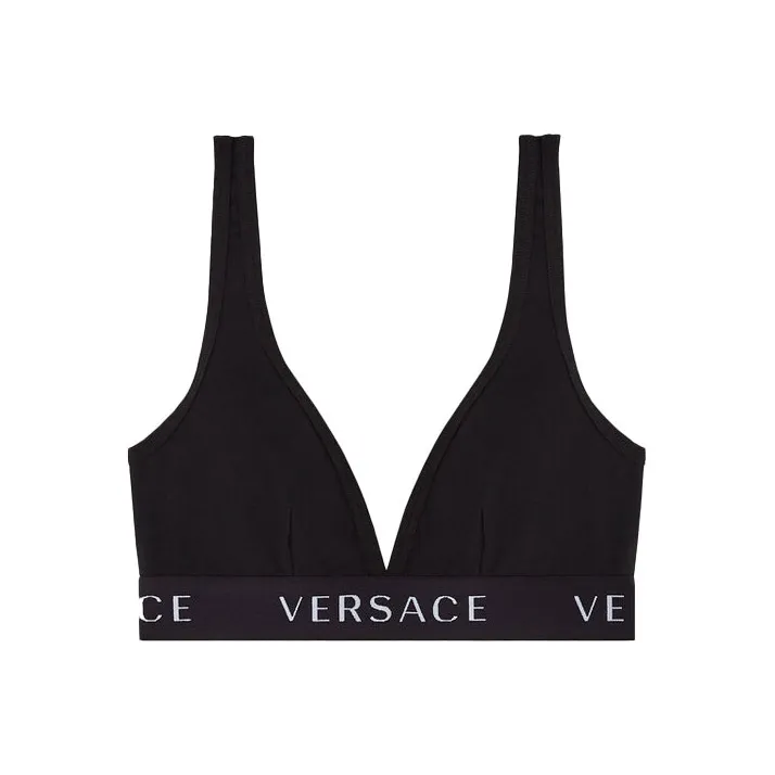 VERSACE Logo Detailed Sleeveless Bra-0