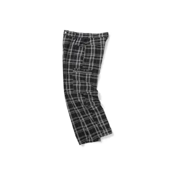 Phew Casual Pants Unisex Black White Plaid