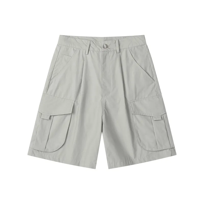 Heartboon Cargo Shorts Unisex Light Gray-0