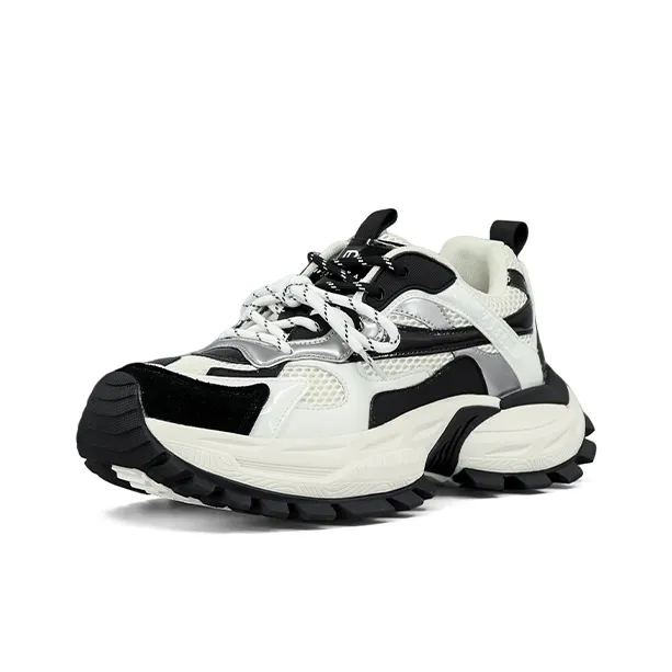 ZSBELLA Abrasion Resistant Breathable Slip Resistant Low Top Chunky Sneakers Men's-4