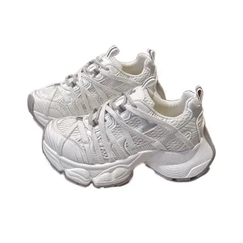 CHERRY&KALIKA Chunky Sneakers Women's Low Top Gray/White