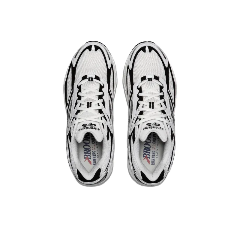Brooks Adrenaline GTS 4 Anti Slip Wear Resistant Low Top Casual Running Shoes Unisex White Black-2