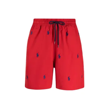 Polo Ralph Lauren All Over Logo Embroidered Swim Shorts