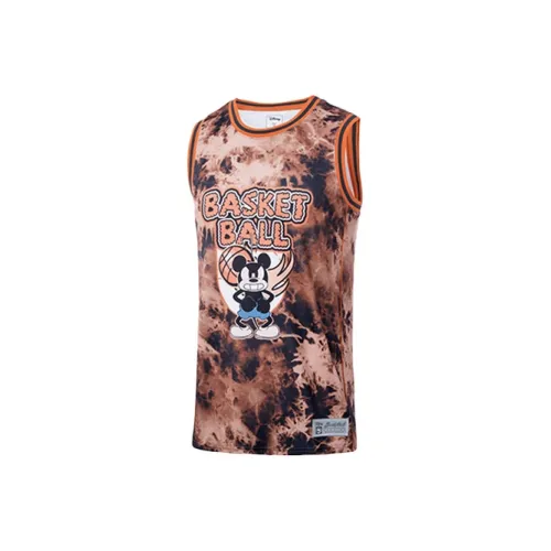 LiNing Basketball Top Men's Brown Ice Texture All Over Print