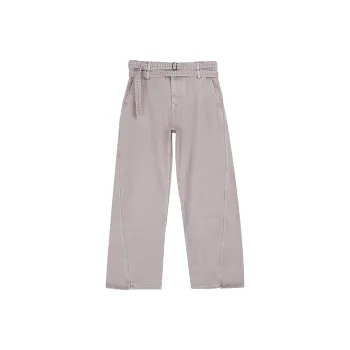 SIMPLE PROJECT Casual Pants Unisex Gray Purple