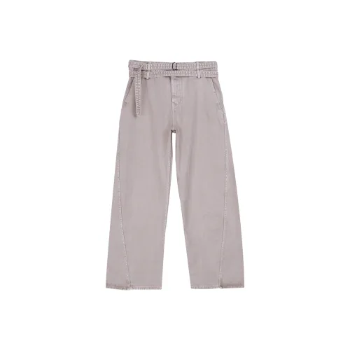 SIMPLE PROJECT Casual Pants Unisex Gray Purple
