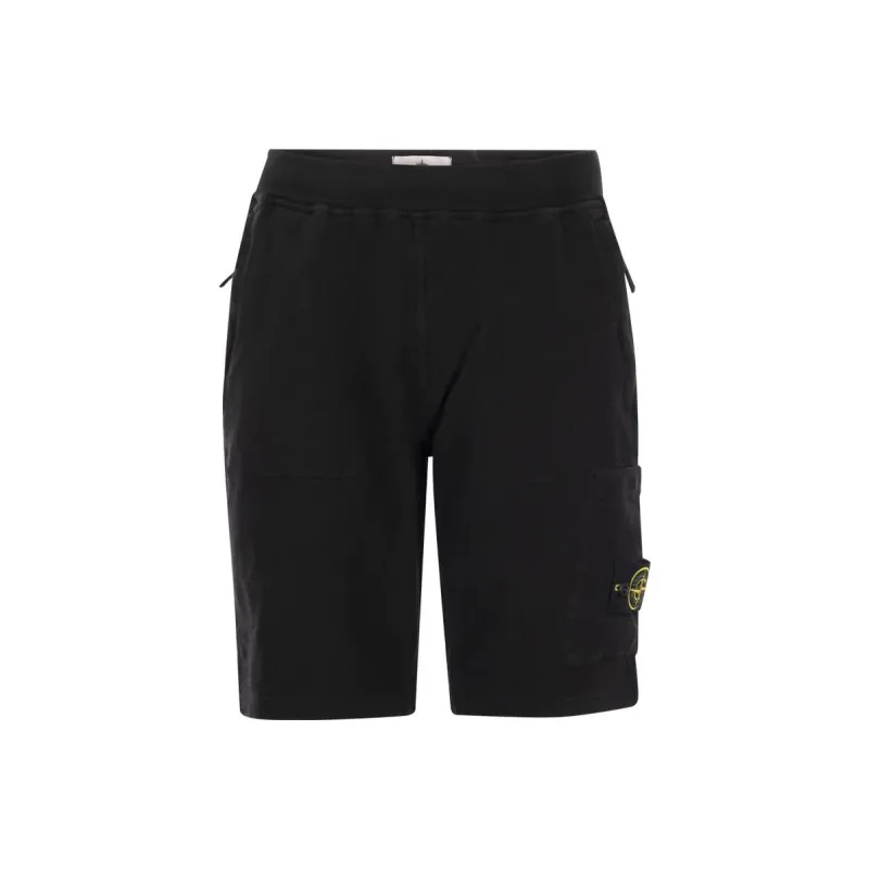 STONE ISLAND Side Logo patch Elasticated waistband Shorts-0