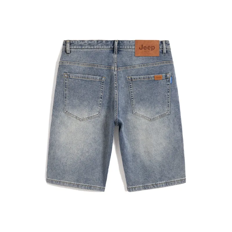 Jeep Denim Shorts Men Blue-1