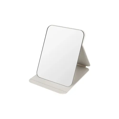 KEWANHONG Cream Foldable Flap Mirror Portable
