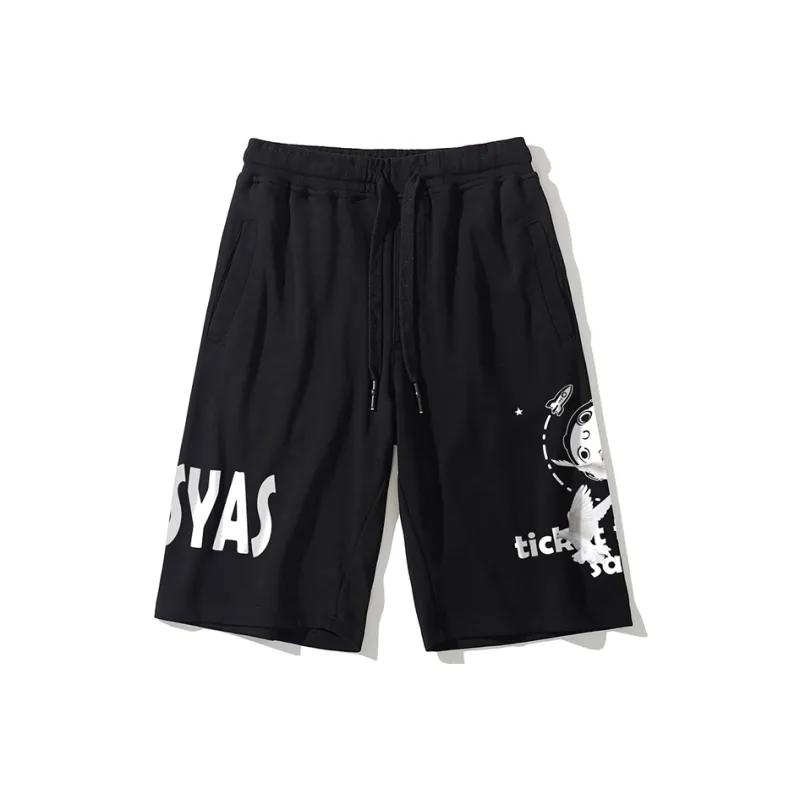 SANSYAS Casual Shorts Unisex Black-0
