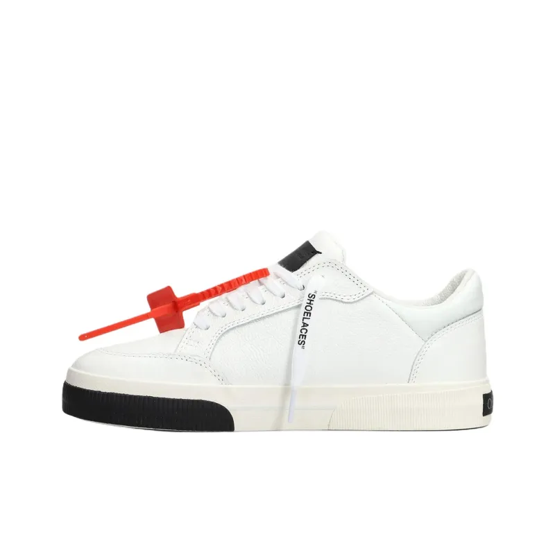 OFF WHITE New Low Vulcanized Lace Up Sneakers-1