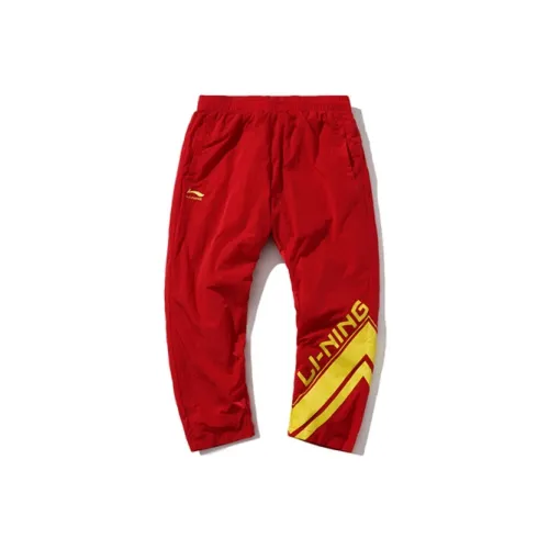 LiNing Paris Fashion Week Collection Sports Pants Men Red