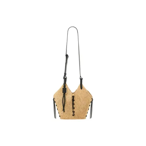 ISABEL MARANT ETOILE Raffia Shoulder Bag, Crossbody Bag Women's Beige