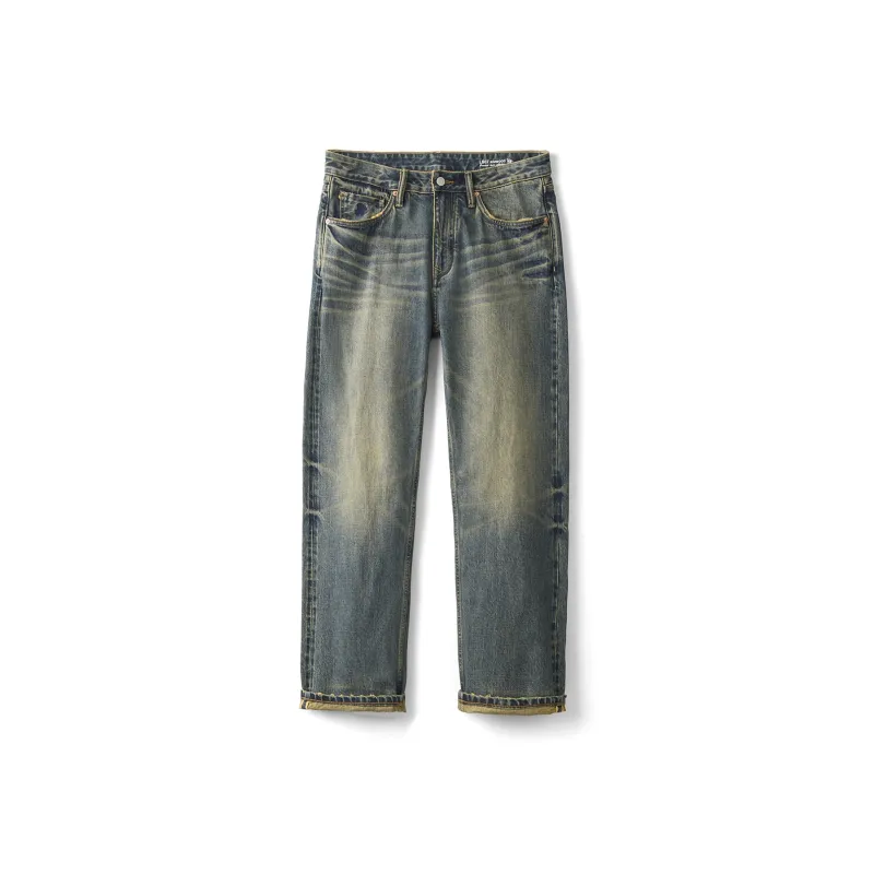 SIMWOOD Jeans Men Washed Nostalgic Blue-0
