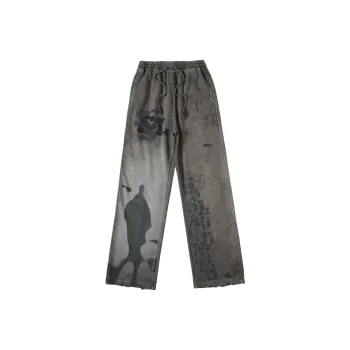 SSSAINT LOUIS Casual Pants Unisex Gray