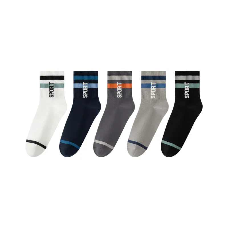 Urban Beauty Mid Calf Socks Men's 5 Pack-0