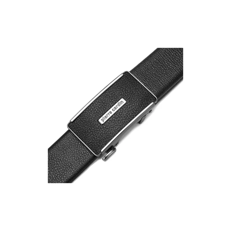 PIERRE CARDIN Top Grain Cow Leather Belts Men's Black 3.5cm-6