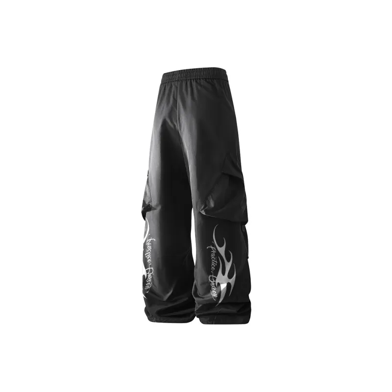Qnxeey Casual Pants Adjustable Hem Pants Unisex-0