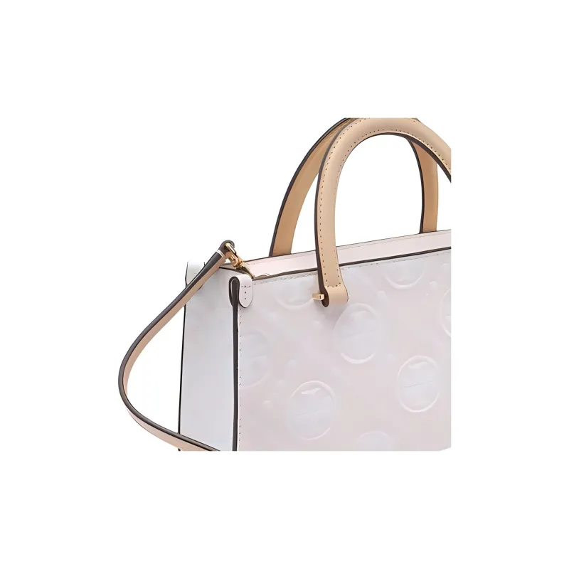 TORY BURCH T Monogram Leather Tote Bag, Shopping Bag, Shoulder Bag, Handbag Trumpets Women's Pink-3