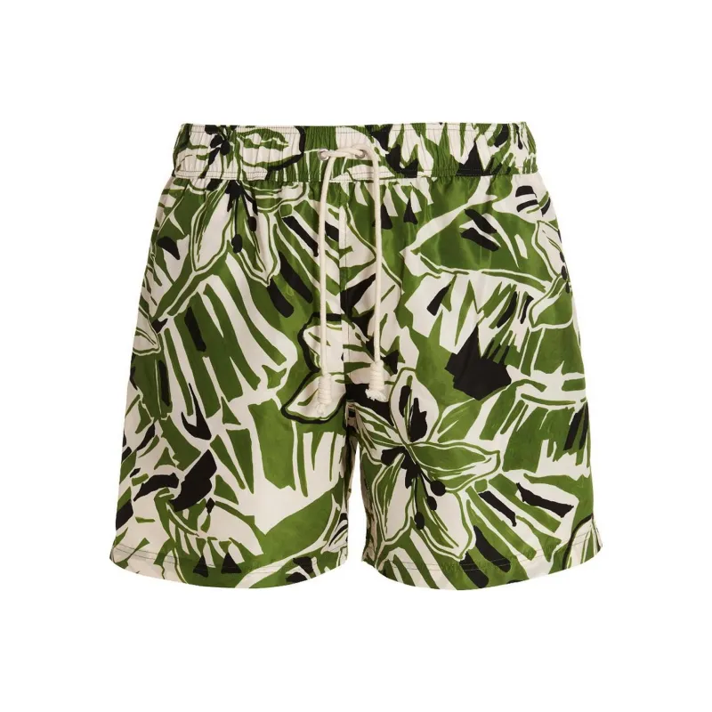 PALM ANGELS Floral print Drawstring Swim Shorts-0