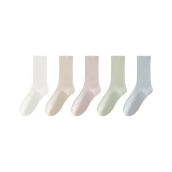Urban Beauty Mid Calf Socks Women's 5 Pack Mixed Color