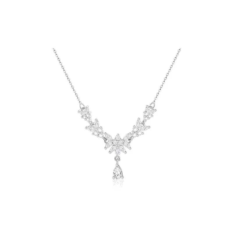 ZWU Sterling Silver Versatile Style Fashion Collarbone Chain Women's-0