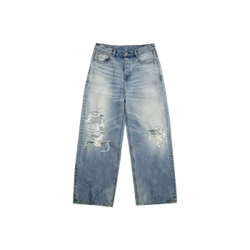 RESERFF Jeans Trendy Brand Loose Fit Pants Men's Blue