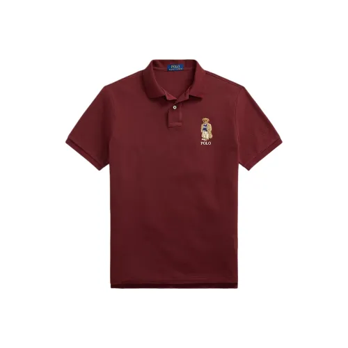 Polo Ralph Lauren Polo Shirt Men's Red Wine Heritage Bear