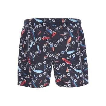 Marcelo Burlon Cross Hawaiian Print Swim Short
