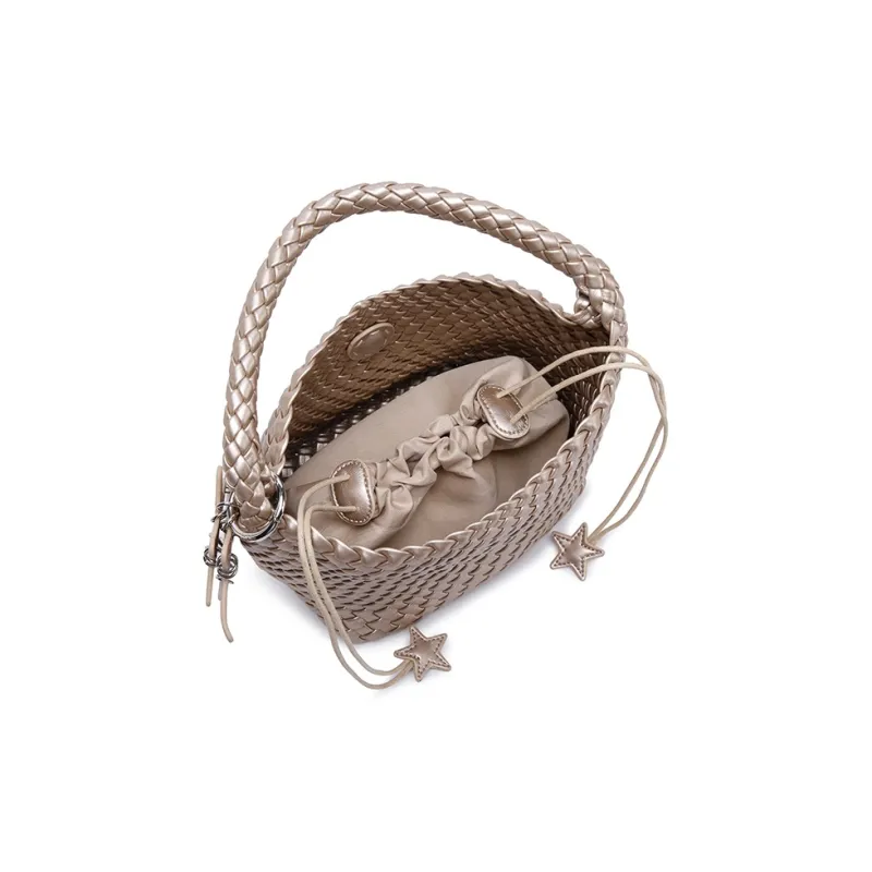 FAIRWHALE PU Tote Shoulder Bag Clutch Handbag Regular Women's Champagne-2