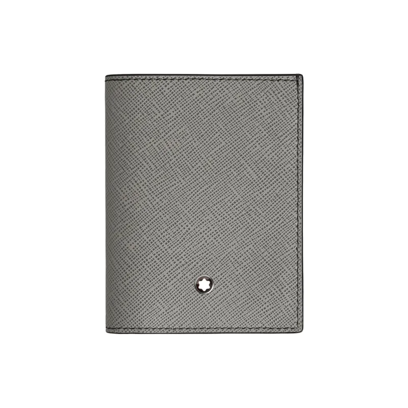 MONTBLANC Leather Wallet Mini Men's Medium Gray-0