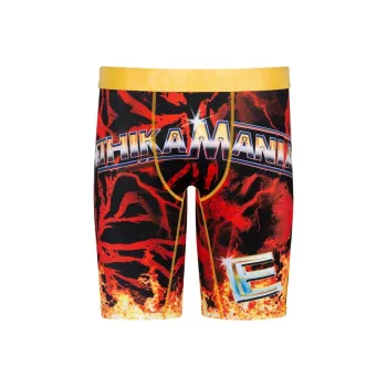 ETHIKA Casual Shorts Men Black Red