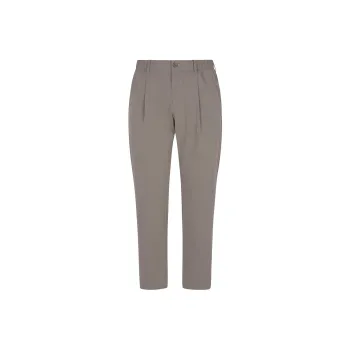 HERNO Seersucker Straight Leg Trousers