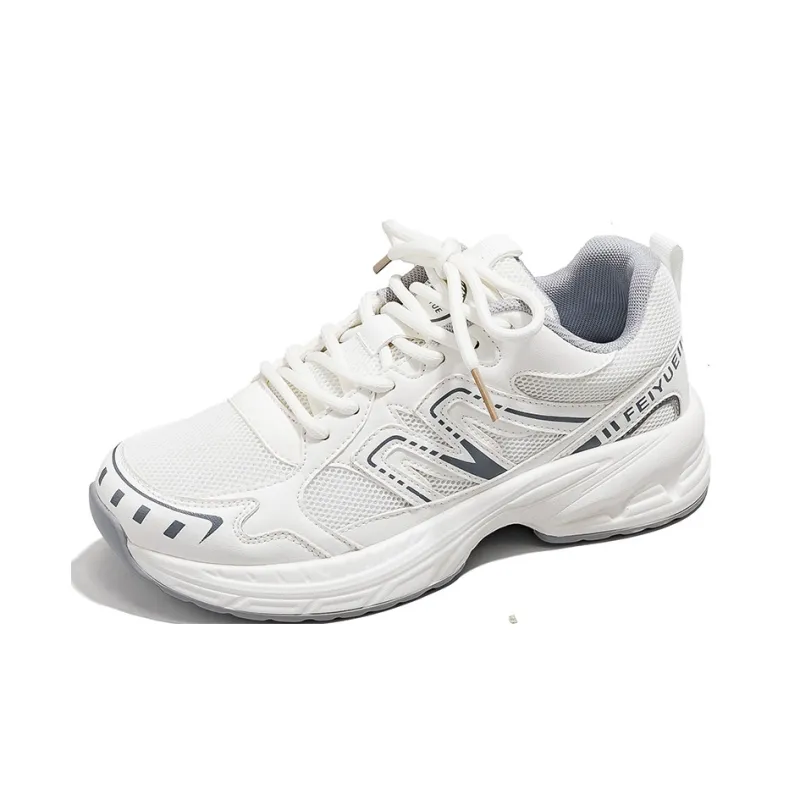 Feiyue Running Shoes Women's Low Top White/Gray-1