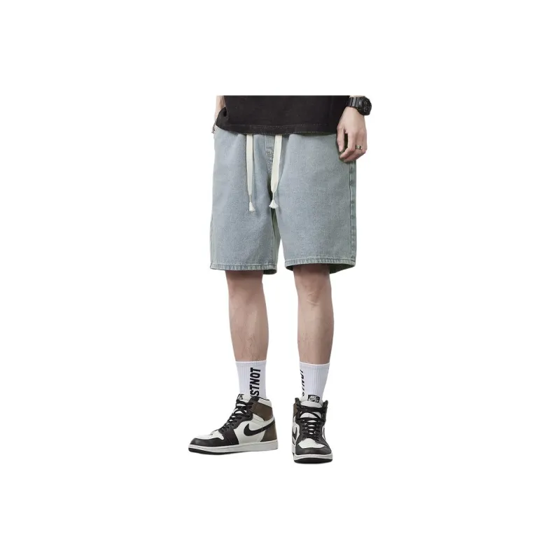 Tonlion Denim Shorts Men's Vintage Blue-0