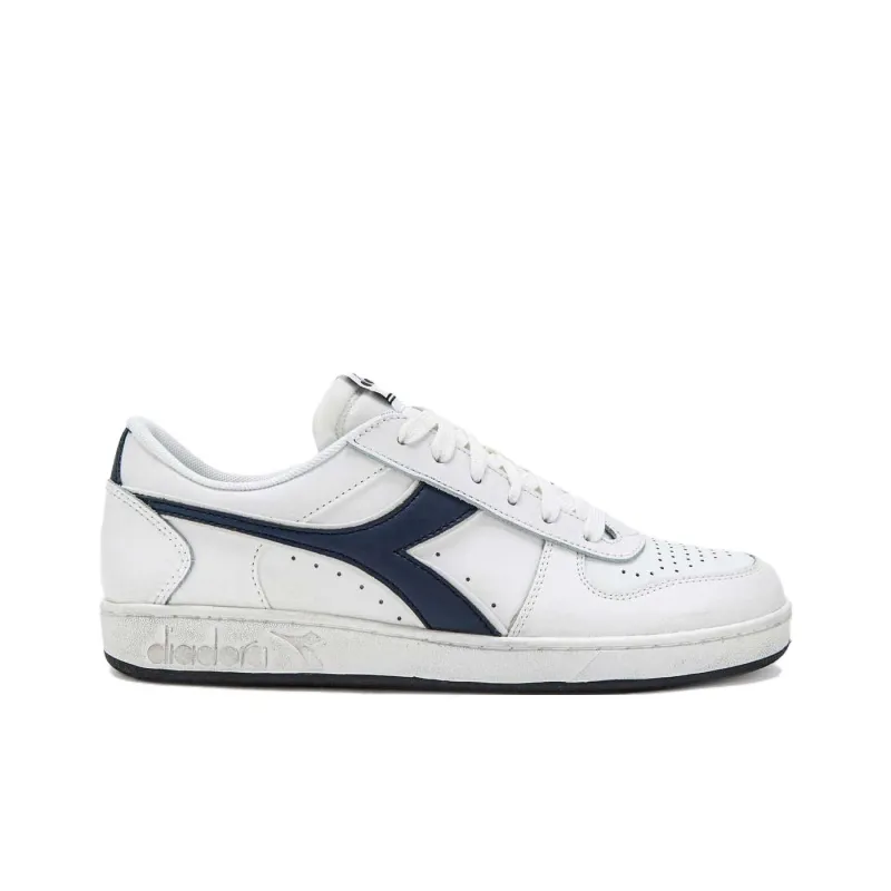 Diadora Magic Basket Anti Slip Wear Resistant Low Top Skateboard Shoes Unisex White-1