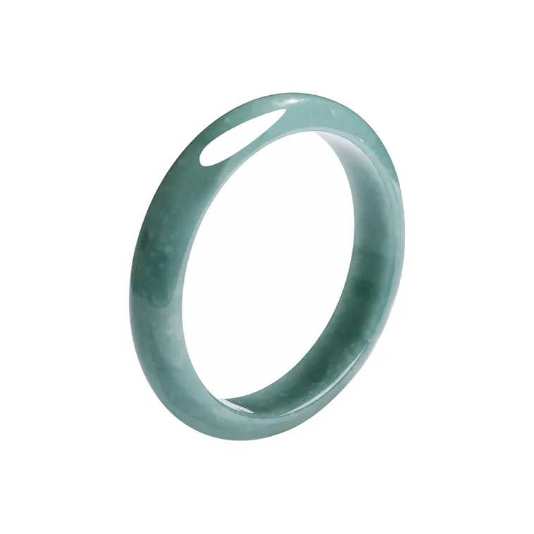 ZHOUBAIFU Glutinous Jade Jadeite Bangles Women's-0