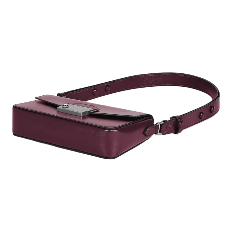 MONTBLANC Meisterstuck Full Grain Cow Leather Shoulder Bag Mini Women's Black Currant Color-3