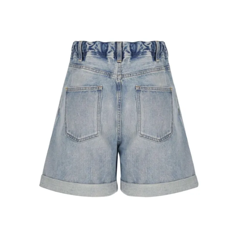 CELINE Denim Shorts Women's Blue-1