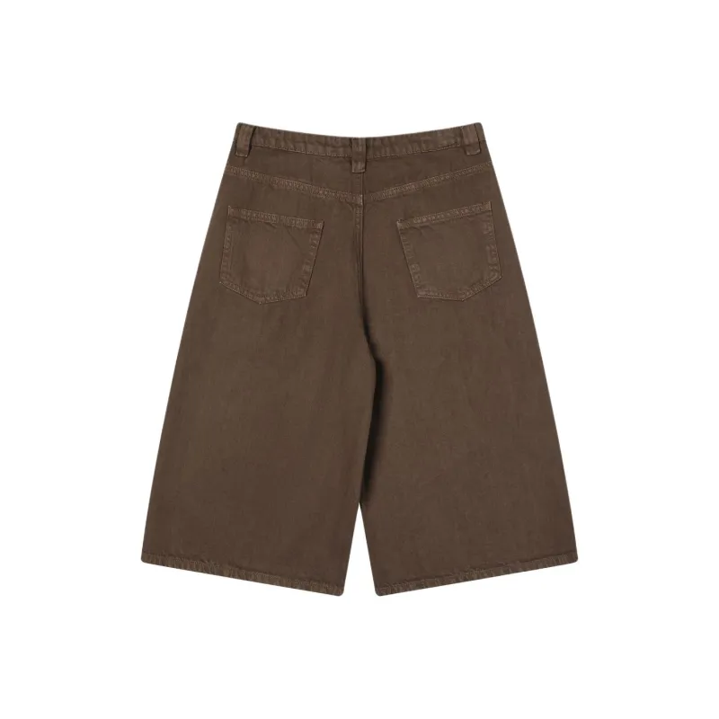 TGNS Denim Shorts Unisex Gray Coffee-1