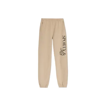 SPORTY & RICH Logo Printed Elasticated Waistband Pants