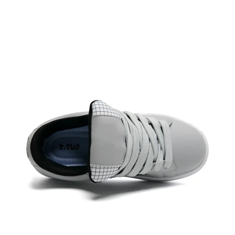 Z.SUO Skateboard Shoes Unisex Low Top White-9
