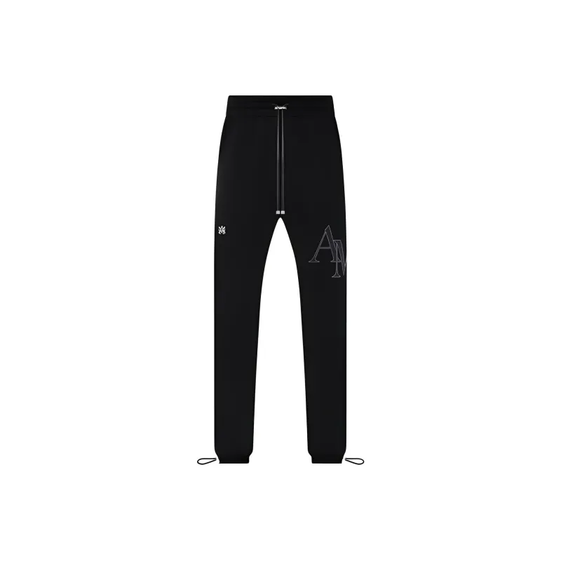 AMIRI Staggered Sweatpant Casual Pants Men's Black-0