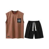Clothing Set (Brown Top+Black Pants)