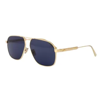 DIOR Metal Square Sunglasses Women's Gold