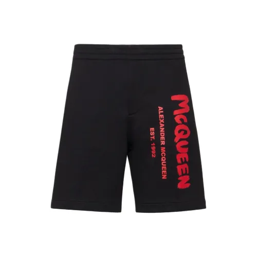 Alexander McQueen Graffiti Logo Printed Sweatshorts