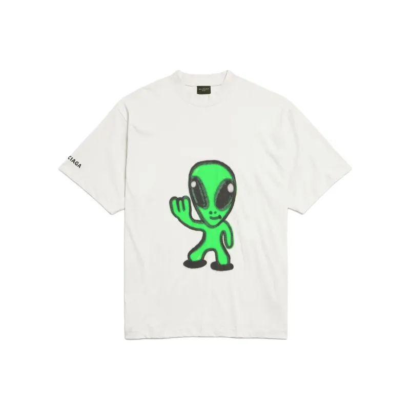 Balenciaga T Shirt Regular Fit Men's White-0
