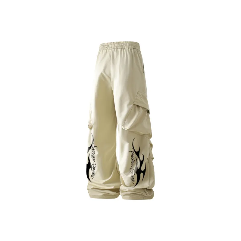 Qnxeey Casual Pants Adjustable Hem Pants Unisex-20